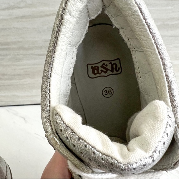 Ash Bowie Metallic Silver Hidden Wedge Sneakers Size 36​ - Picture 13 of 14